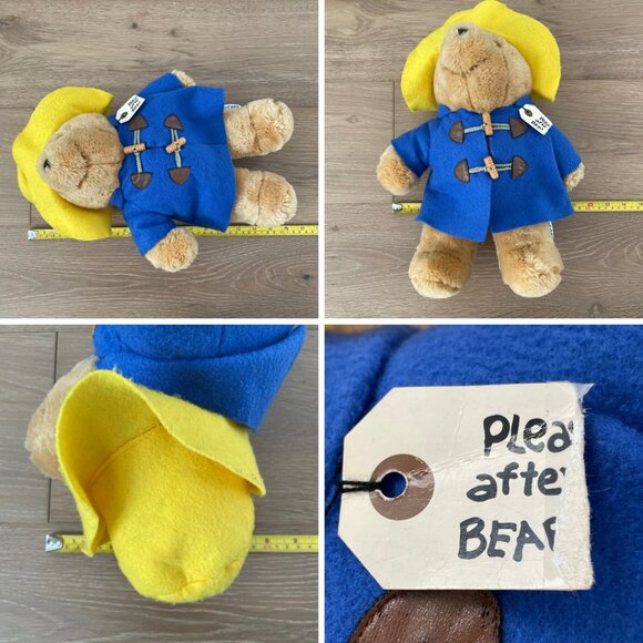 Vintage Sears Paddington Bear 15” Kids Gifts Plush Toy Stuffed Animal Blue Coat - Picture 9 of 10